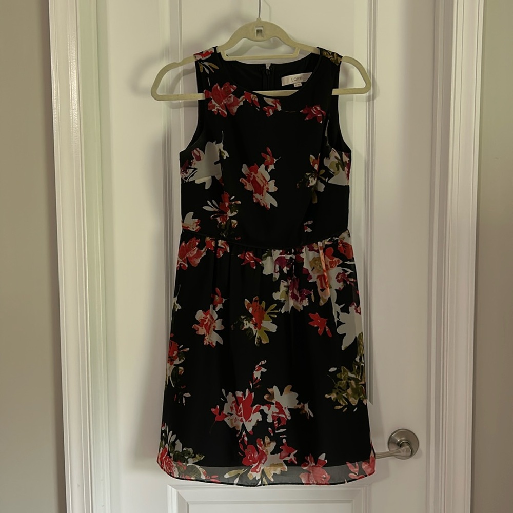 Black floral dress